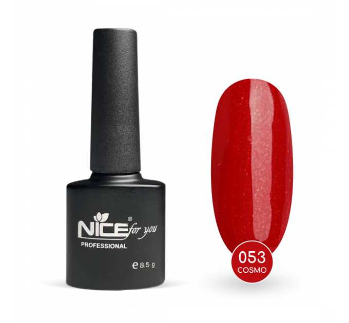 Гель-лак Nice for you Cosmo Basic №053 Клубничный с красным шимером 8.5 г
