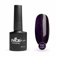 Гель-лак Nice for you Cosmo Basic №133 Сливовый с розовой блесткой 8.5 г