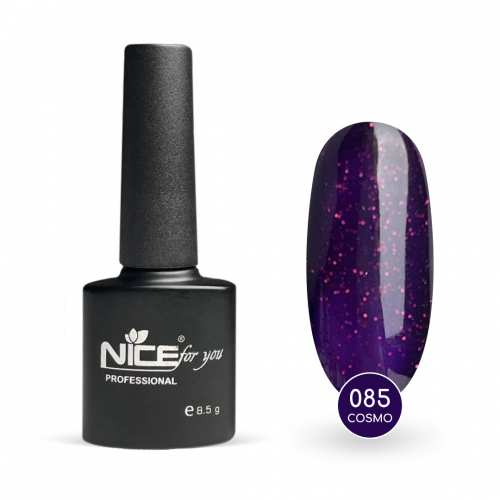 Гель-лак Nice for you Cosmo Basic №085 Фиолетовый с голографической блесткой 8.5 г