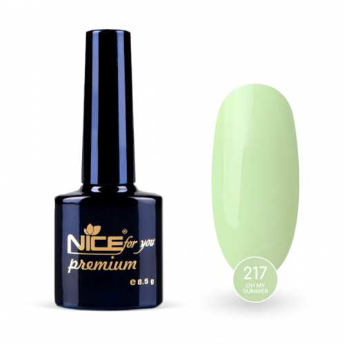 Гель-лак Nice for you Oh my summer Premium №217 Нежно-зеленый 8.5 г