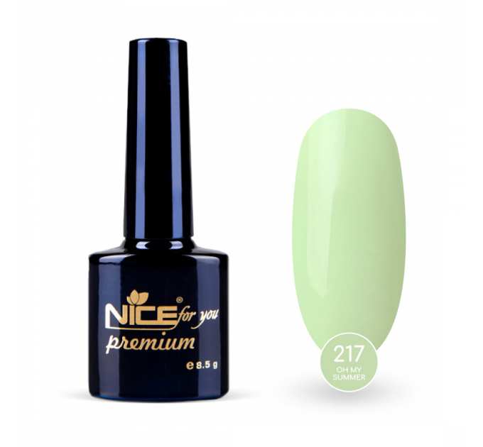 Гель-лак Nice for you Oh my summer Premium №217 Нежно-зеленый 8.5 г