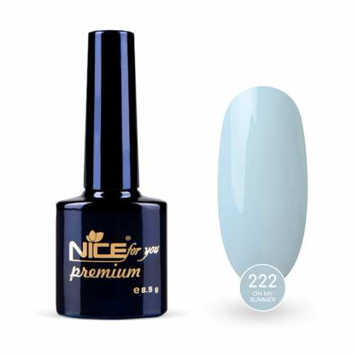 Гель-лак Nice for you Oh my summer Premium №222 Серый 8.5 г