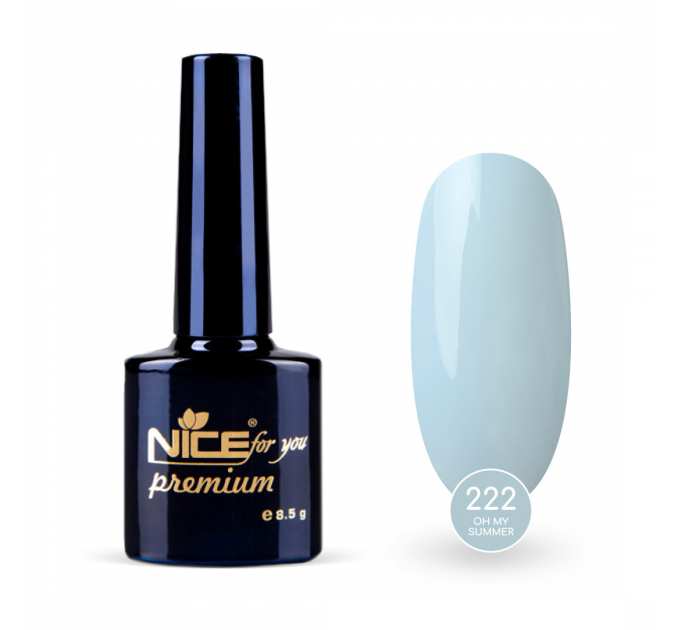 Гель-лак Nice for you Oh my summer Premium №222 Серый 8.5 г