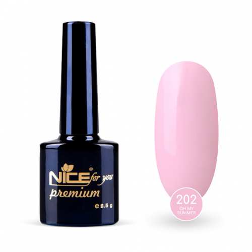 Гель-лак Nice for you Oh my summer Premium №202 Нежно-розовый 8.5 г