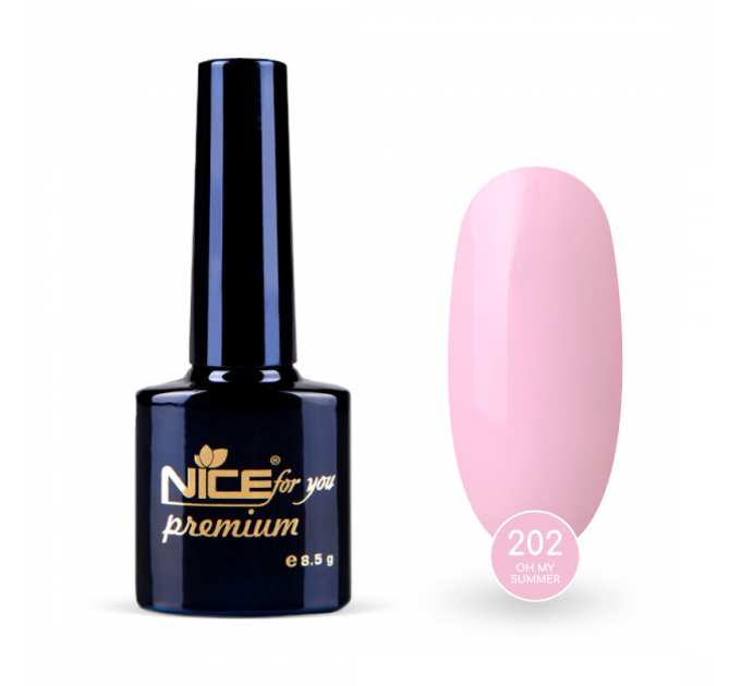 Гель-лак Nice for you Oh my summer Premium №202 Нежно-розовый 8.5 г