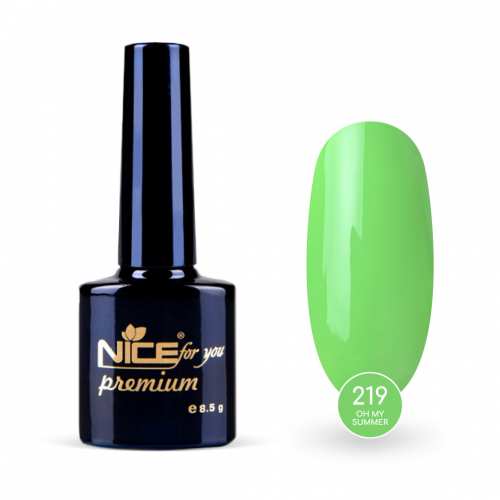 Гель-лак Nice for you Oh my summer Premium №219 Травяной 8.5 г