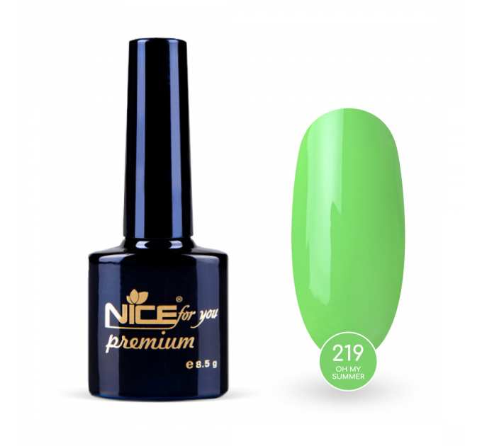 Гель-лак Nice for you Oh my summer Premium №219 Травяной 8.5 г