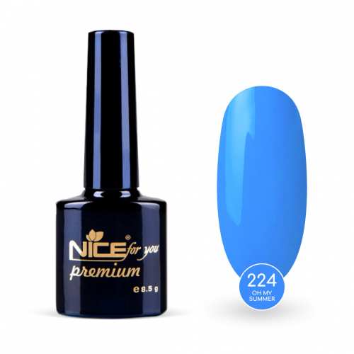 Гель-лак Nice for you Oh my summer Premium №224 Голубой 8.5 г