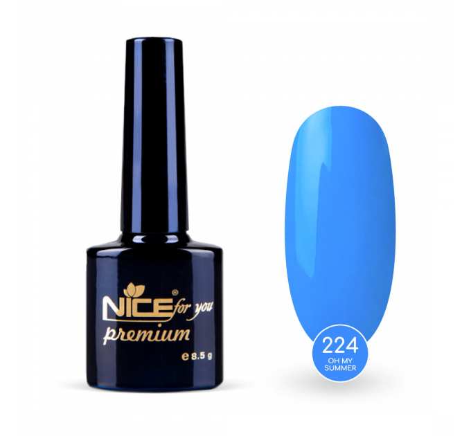 Гель-лак Nice for you Oh my summer Premium №224 Голубой 8.5 г