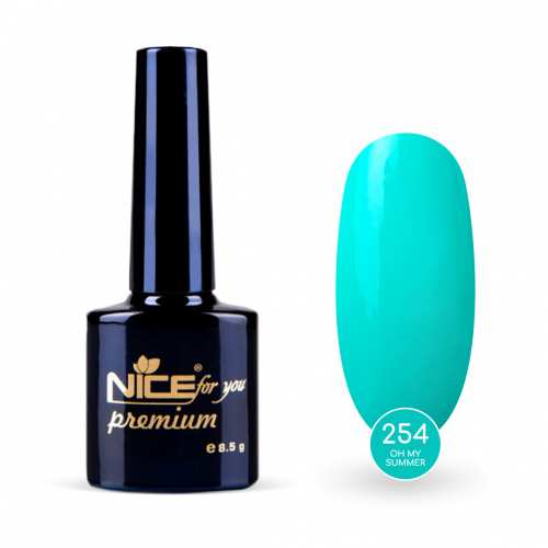 Гель-лак Nice for you Oh my summer Premium №254 Бирюзовый 8.5 г