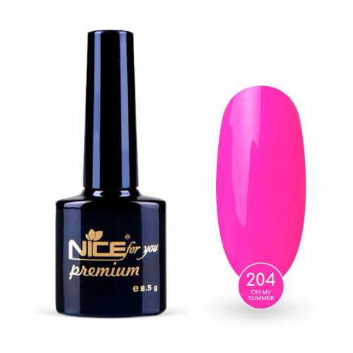 Гель-лак Nice for you Oh my summer Premium №204 Барби 8.5 г