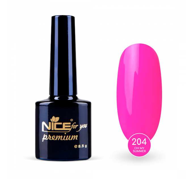Гель-лак Nice for you Oh my summer Premium №204 Барби 8.5 г