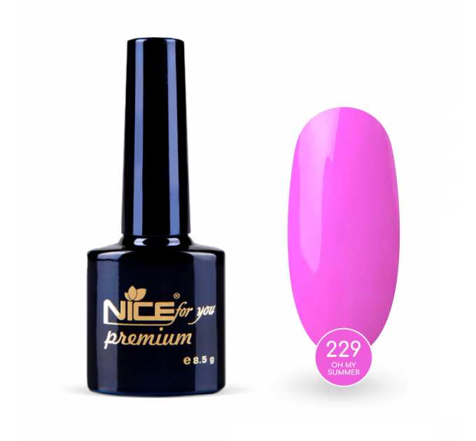 Гель-лак Nice for you Oh my summer Premium №229 Сиреневый 8.5 г