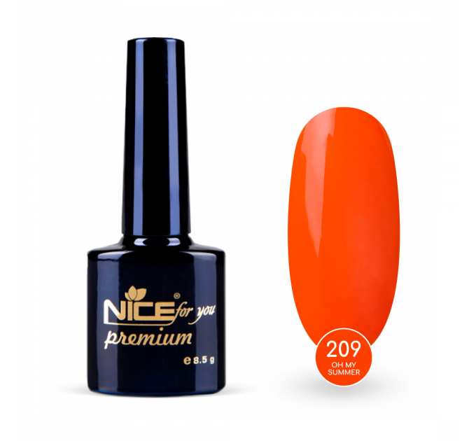 Гель-лак Nice for you My summer Premium №209 Мандариновый 8.5 г