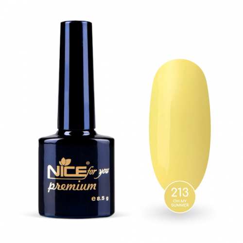 Гель-лак Nice for you Oh my summer Premium №213 Лимонный 8.5 г