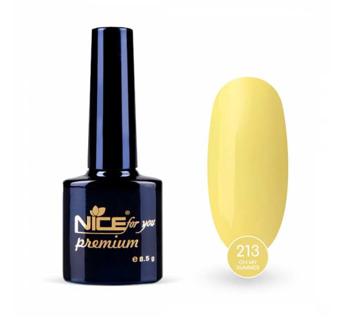 Гель-лак Nice for you Oh my summer Premium №213 Лимонный 8.5 г