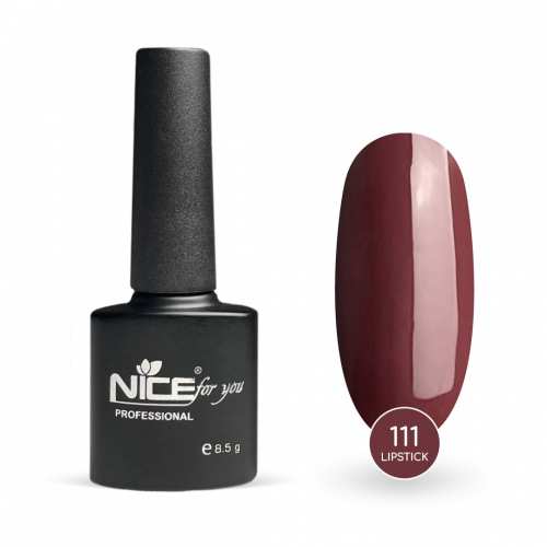 Гель лак Nice for you Lipstick Basic №111 Виноградный 8.5 г