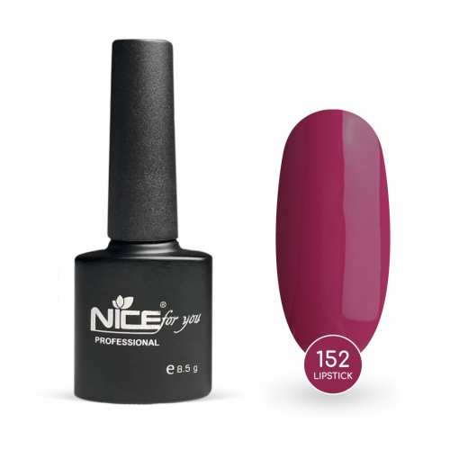 Гель лак Nice for you Lipstick Basic №152 Амарантовый 8.5 г