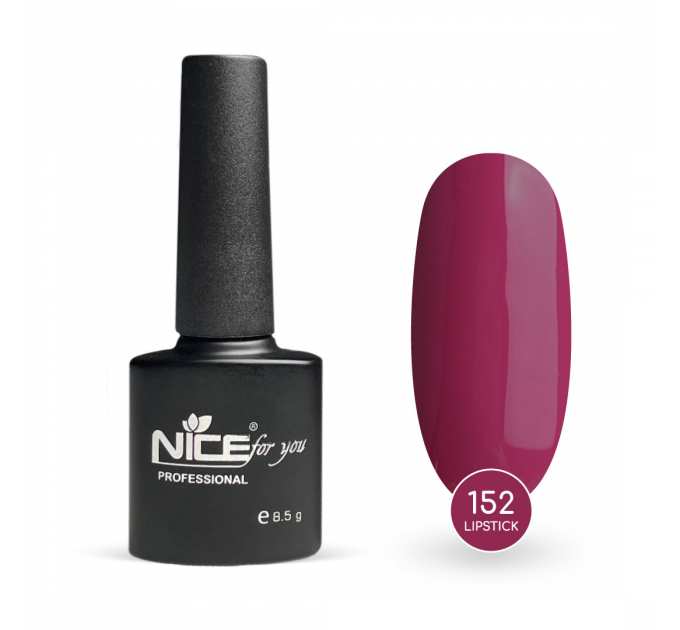 Гель лак Nice for you Lipstick Basic №152 Амарантовый 8.5 г