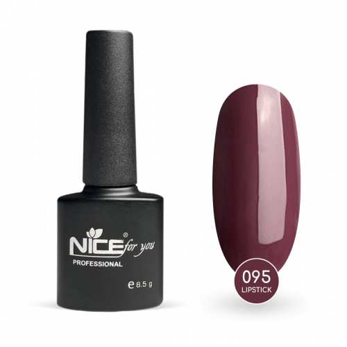 Гель лак Nice for you Lipstick Basic №095 Сливовый 8.5 г
