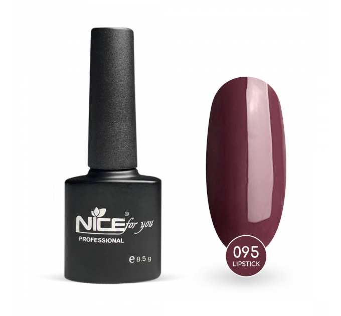 Гель лак Nice for you Lipstick Basic №095 Сливовый 8.5 г