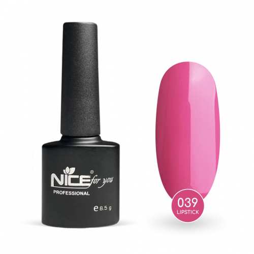 Гель лак Nice for you Lipstick Basic №039 Китайский розовый 8.5 г