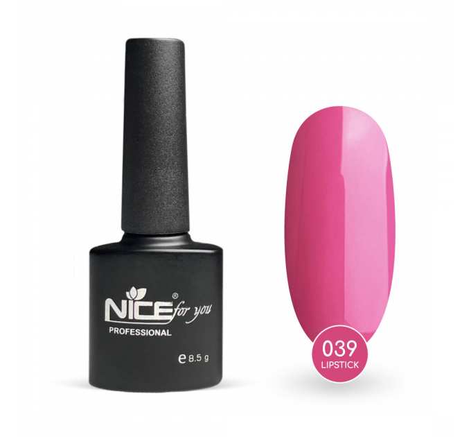 Гель лак Nice for you Lipstick Basic №039 Китайский розовый 8.5 г