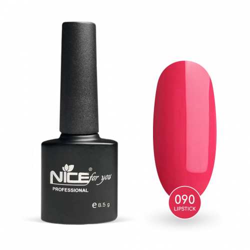 Гель лак Nice for you Lipstick Basic №090 Малиново-розовый 8.5 г
