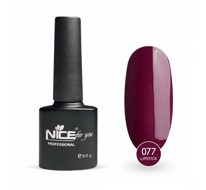 Гель лак Nice for you Lipstick Basic №077 Ежевиный 8.5 г