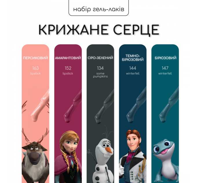 Набор гель-лаков Nice for you Ледяное сердце