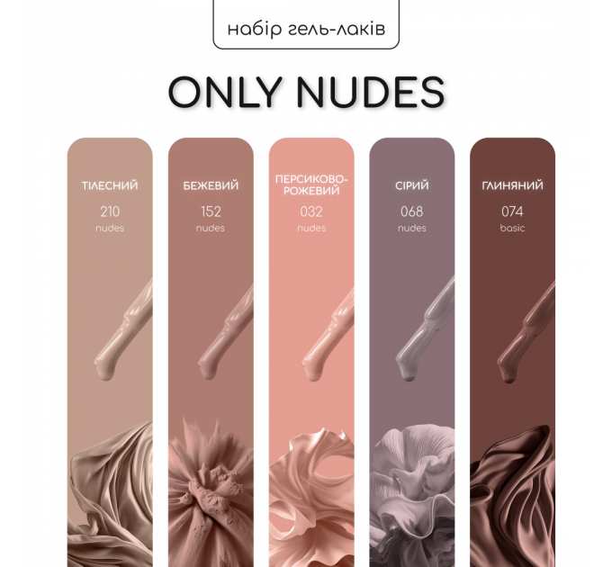 Набор гель-лаков Nice for you Only Nudes