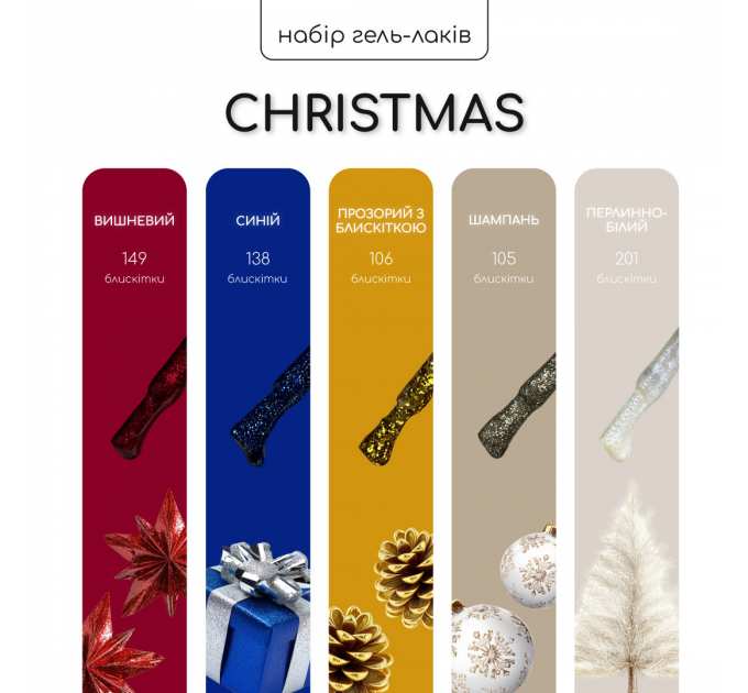Набор гель-лаков Nice for you Christmas