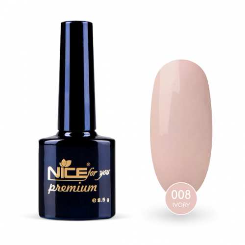 Гель-лак Nice for you Ivory Premium №008 Светло-розовый 8.5 г