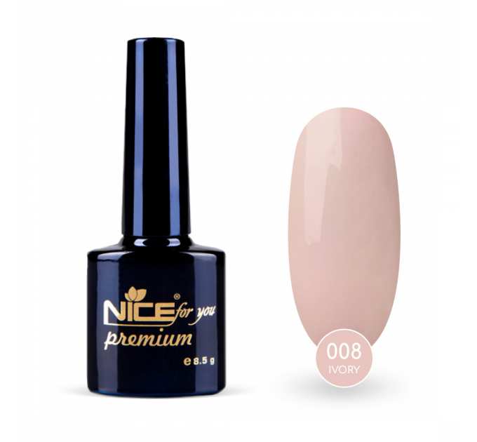 Гель-лак Nice for you Ivory Premium №008 Светло-розовый 8.5 г