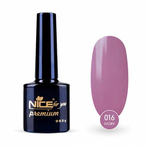 Гель-лак Nice for you Ivory Premium №016 Пудро-розовый 8.5 г