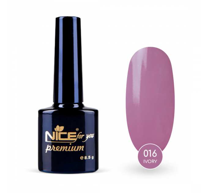 Гель-лак Nice for you Ivory Premium №016 Пудро-розовый 8.5 г