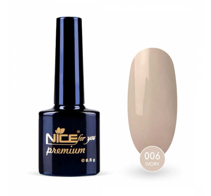 Гель-лак Nice for you Ivory Premium №006 Ванильный 8.5 г