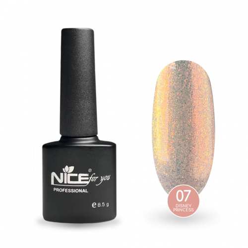 Гель-лак Nice for you Princess №07 Aurora Розовый 8.5 г