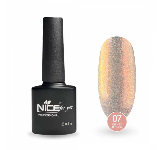 Гель-лак Nice for you Princess №07 Aurora Розовый 8.5 г