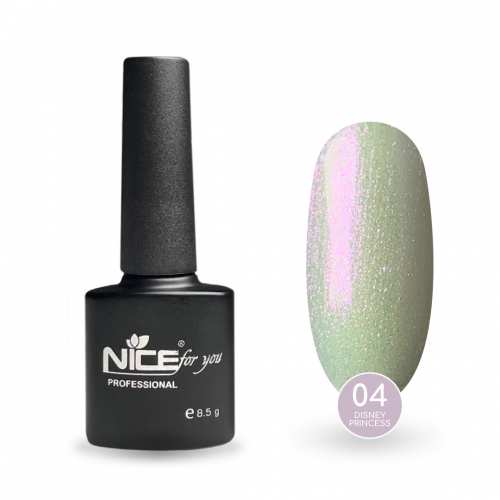 Гель-лак Nice for you Princess №04 Cinderella Жемчужно-белый 8.5 г