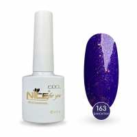 Гель-лак Nice for you Sparkles №C-163 Индиго с блестками и глитером 8.5 г