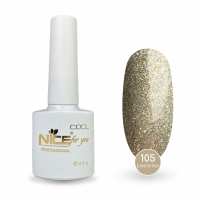 Гель-лак Nice for you Sparkles №С-105 Шампань с голографической блесткой 8.5 г