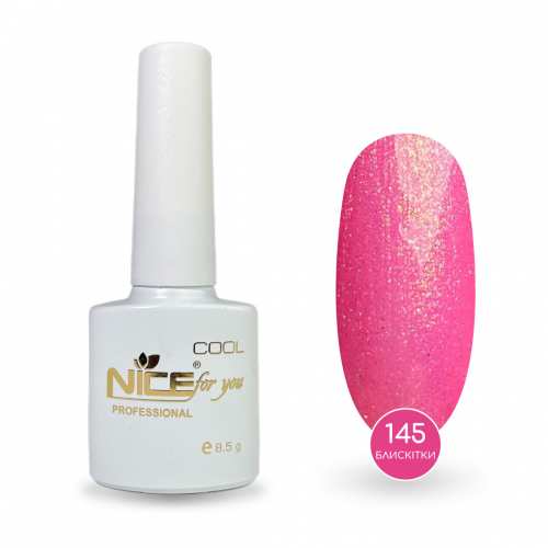 Гель-лак Nice for you Sparkles №C-145 Ярко-розовый с шимером 8.5 г