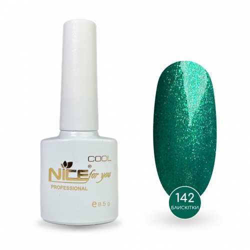 Гель-лак Nice for you Sparkles №C-142 Яблочный с шимером 8.5 г