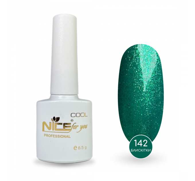 Гель-лак Nice for you Sparkles №C-142 Яблочный с шимером 8.5 г