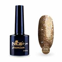 Гель-лак Nice for you Sparkles №232 Бронзовый с шимером и голографической блесткой 8.5 г
