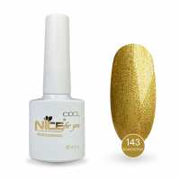 Гель-лак Nice for you Sparkles №C-143 Золотистый с блестками 8.5 г