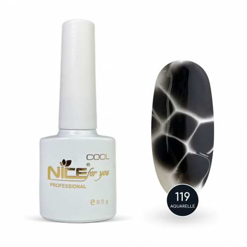 Гель-лак Nice for you Акварель Сool 119-СА Черный 8.5 г