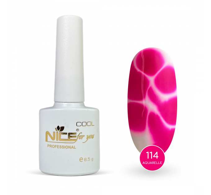 Гель-лак Nice for you Акварель Сool 114-СА Розовый 8.5 г