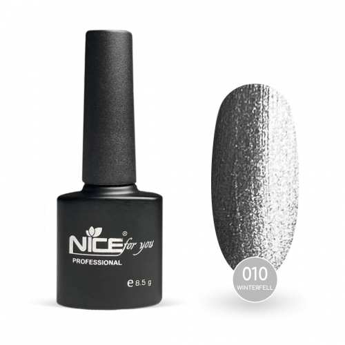 Гель-лак Nice for you Winterfell Basic №010 Серебристый 8.5 г